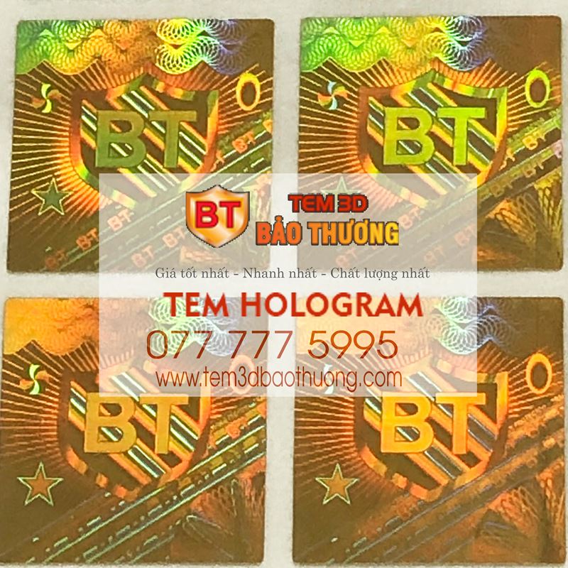 Tem Hologram - Tem 3D Bảo Thương - Công Ty TNHH Tem 3D Bảo Thương